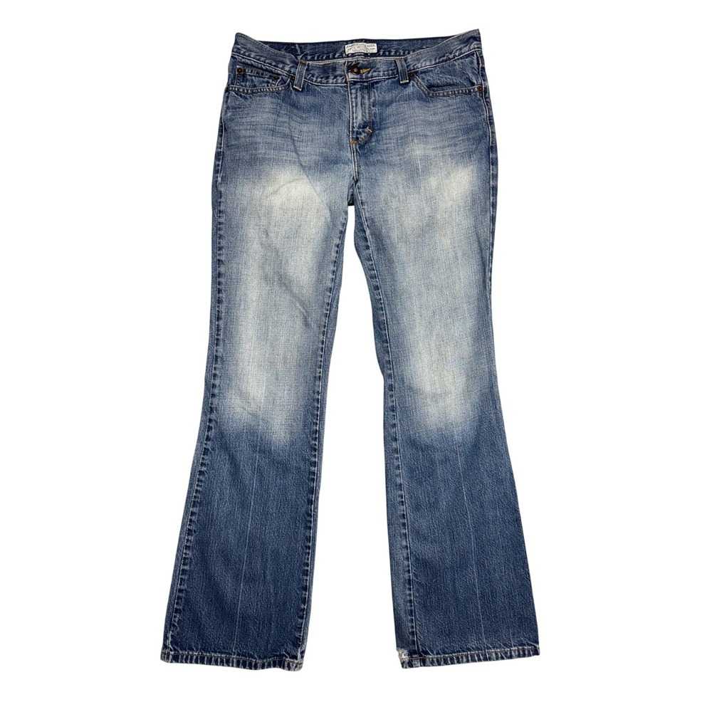 American Eagle Outfitters Hipster Flare Jeans Blue Medium Wash Womens Size 6 Reg